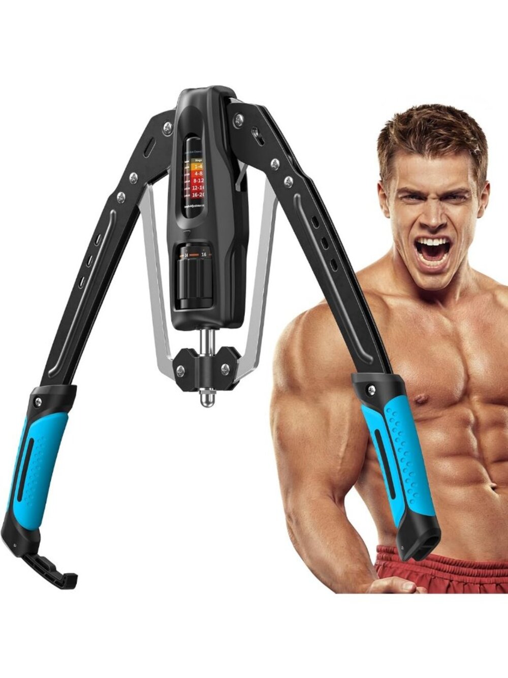 Hydraulic Power Forearm Strengthener, 22-440lb Twister Arm Trainer for Grip